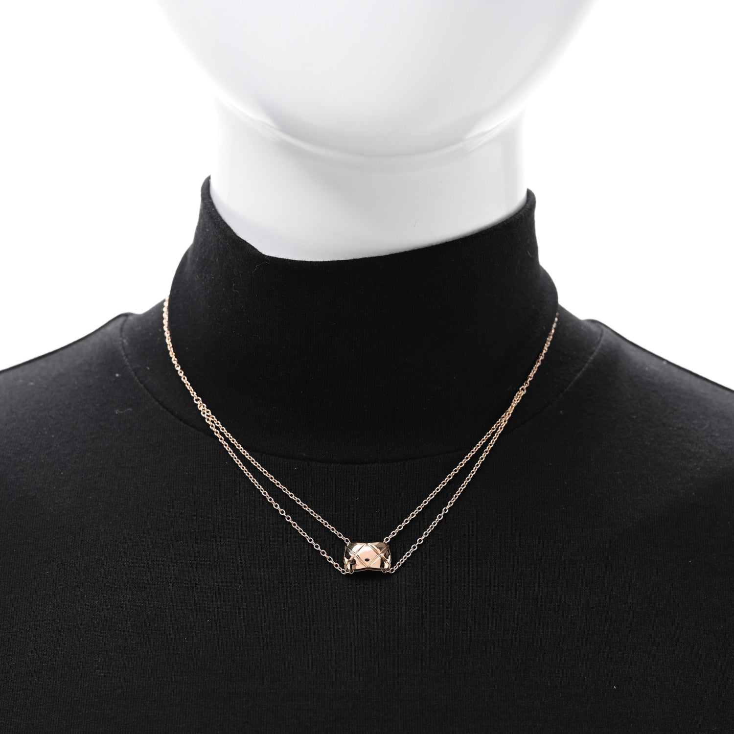 Chanel 18K Beige Gold Coco Crush Pendant Necklace 2 of 6