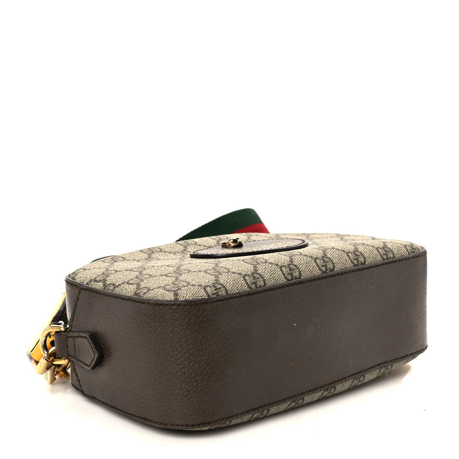 Gucci GG Supreme Monogram Web Neo Vintage Shoulder Bag Beige New Acero Crop 4 of 12