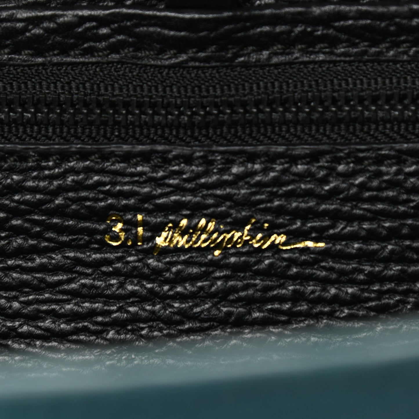 Textured Calfskin Colorblock Large Pashli Satchel Dark Teal