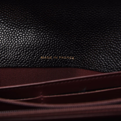 Chanel Caviar Quilted Large Gusset Flap Wallet Black 8 of 9
