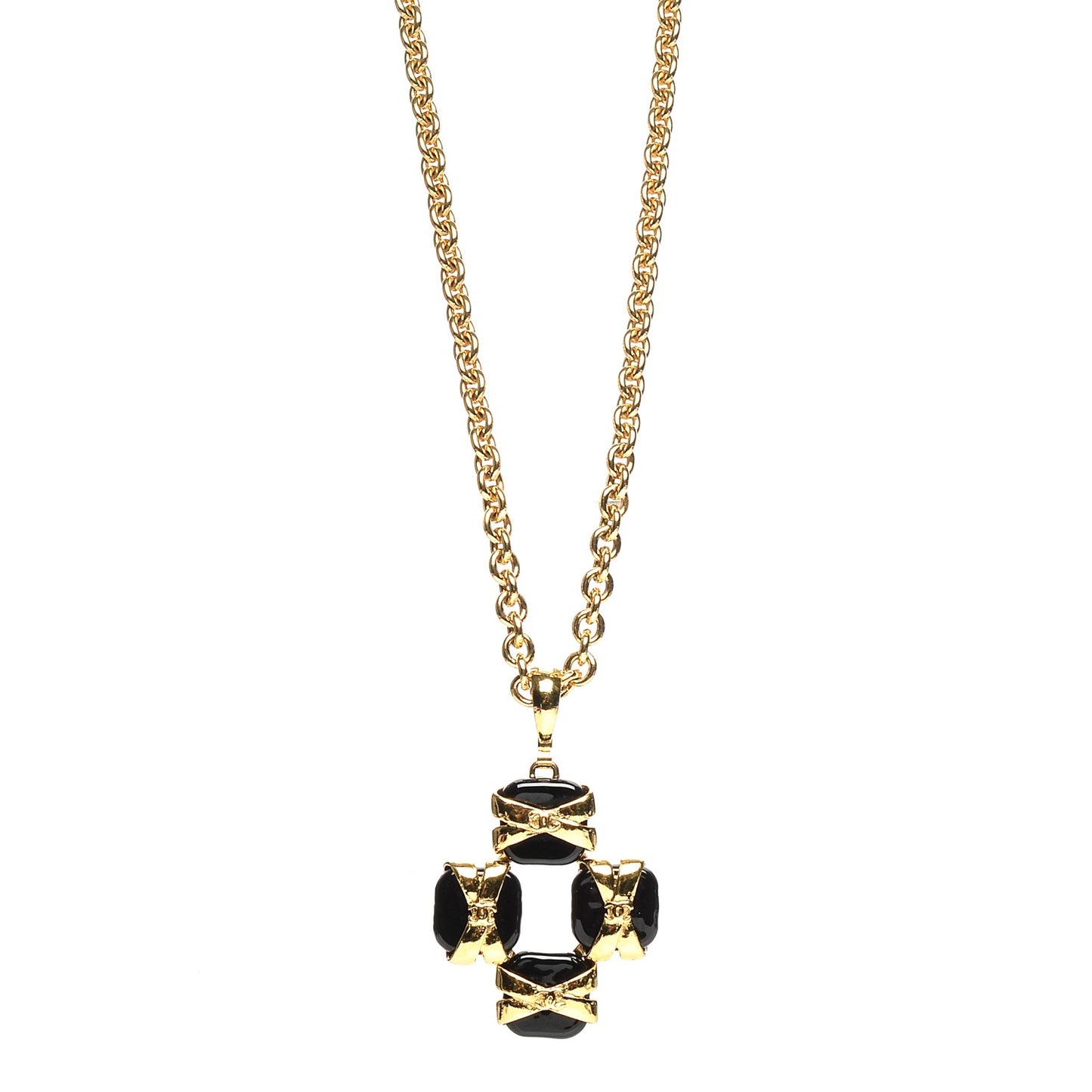 CC Necklace Gold Black