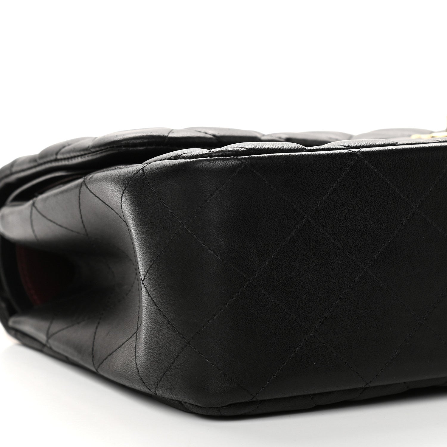 Chanel Lambskin Quilted Jumbo Double Flap Black 8 of 9