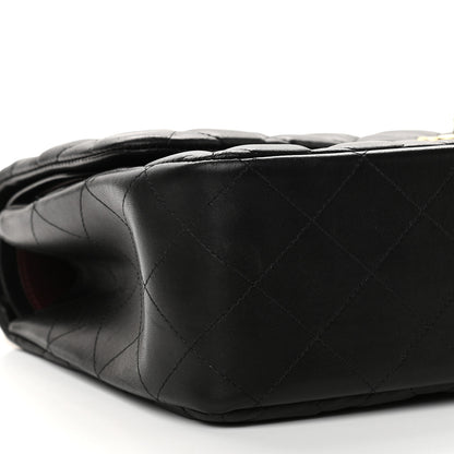 Chanel Lambskin Quilted Jumbo Double Flap Black 8 of 9