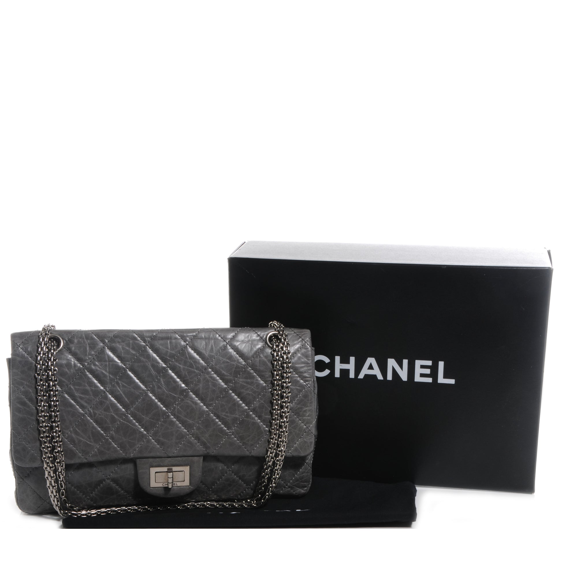 Chanel Aged Calfskin 50th Anniversary 2.55 Reissue 227 Flap Grey 3 of 10