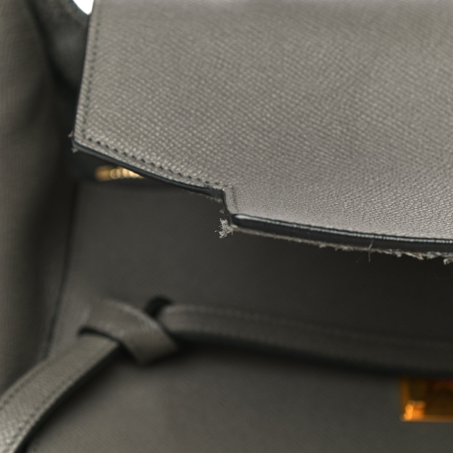 Grained Calfskin Mini Belt Bag Grey