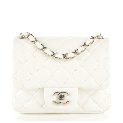 Chanel Lambskin Quilted Mini Square Flap White 1 of 8
