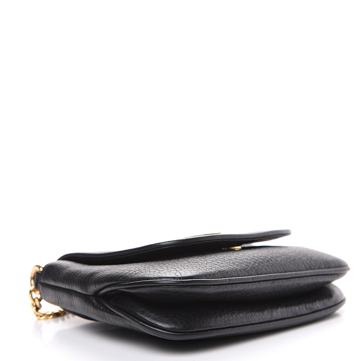 Pebbled Calfskin Small 1973 Chain Shoulder Bag Black