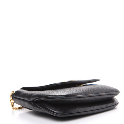 Gucci Pebbled Calfskin Small 1973 Chain Shoulder Bag Black 3 of 10
