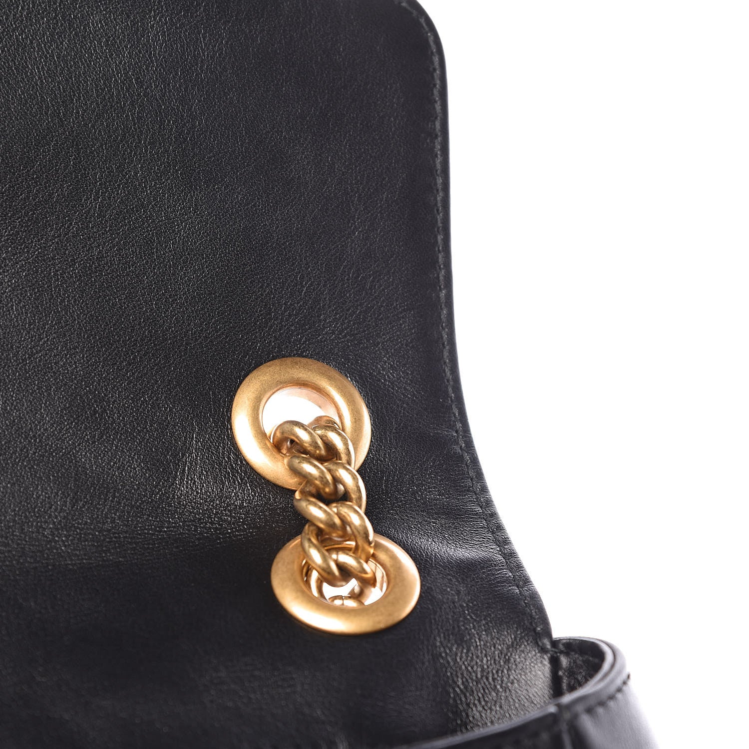 Gucci Calfskin Matelasse Medium GG Marmont Shoulder Bag Black 10 of 15