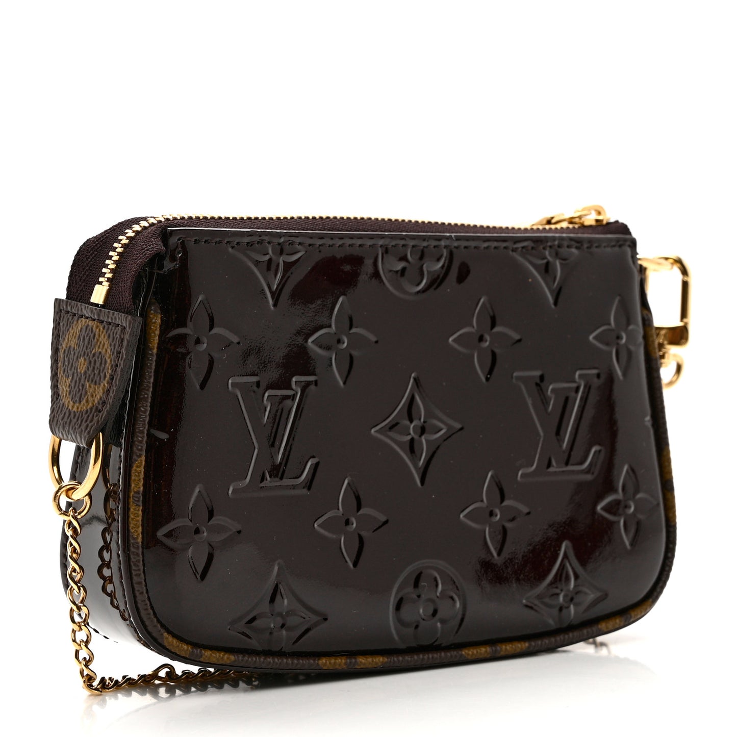 Vernis Monogram Mini Pochette Accessories Amarante