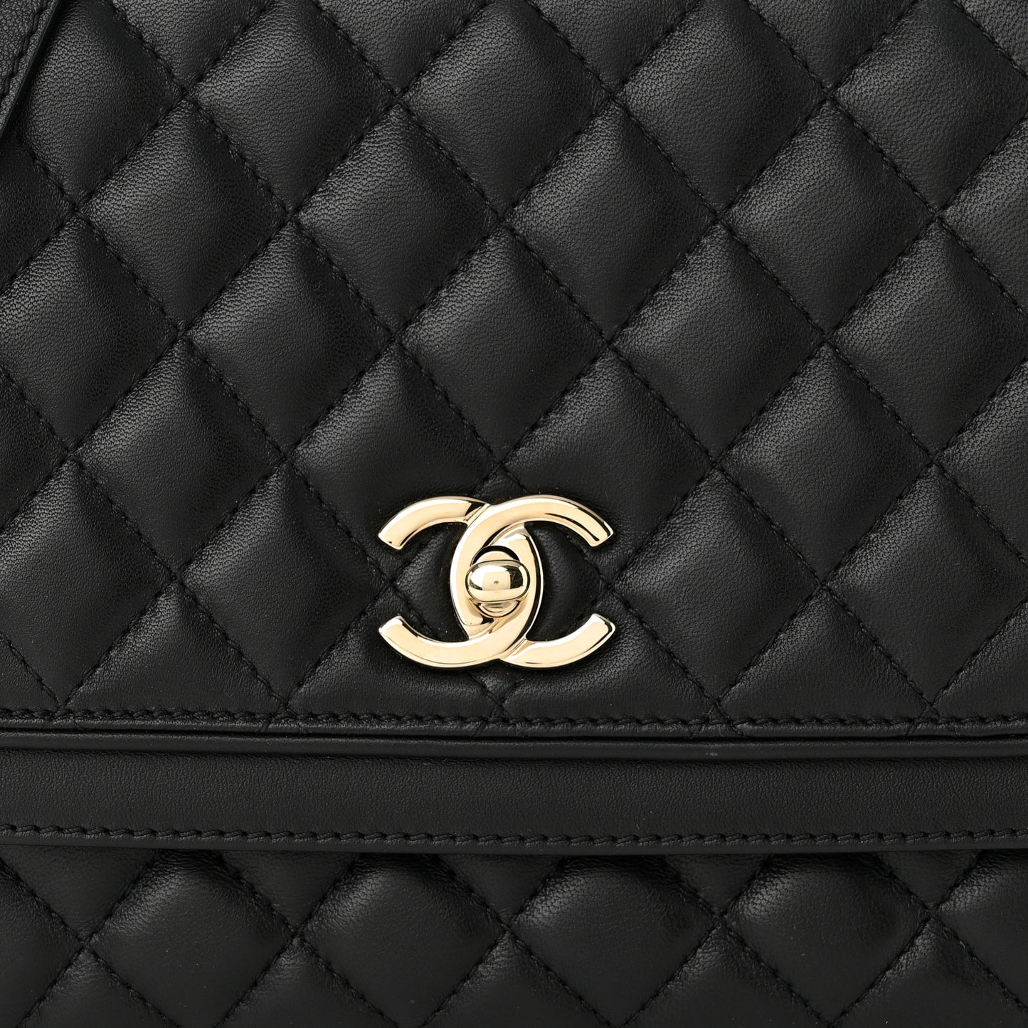 Lambskin Quilted Medium Lovely Day Flap Black