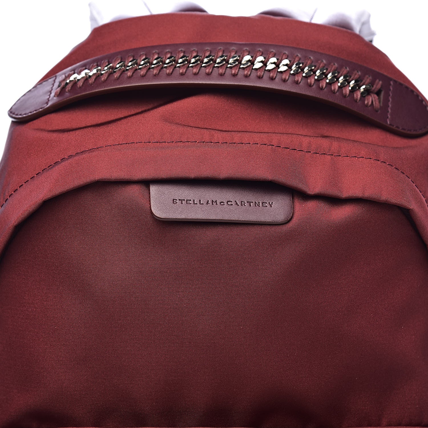 Stella McCartney Nylon GO Backpack Burgundy 7 of 10