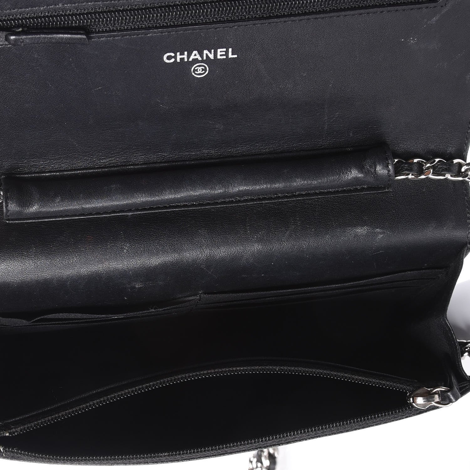 Chanel Caviar Sevruga Wallet On Chain WOC Black 4 of 10
