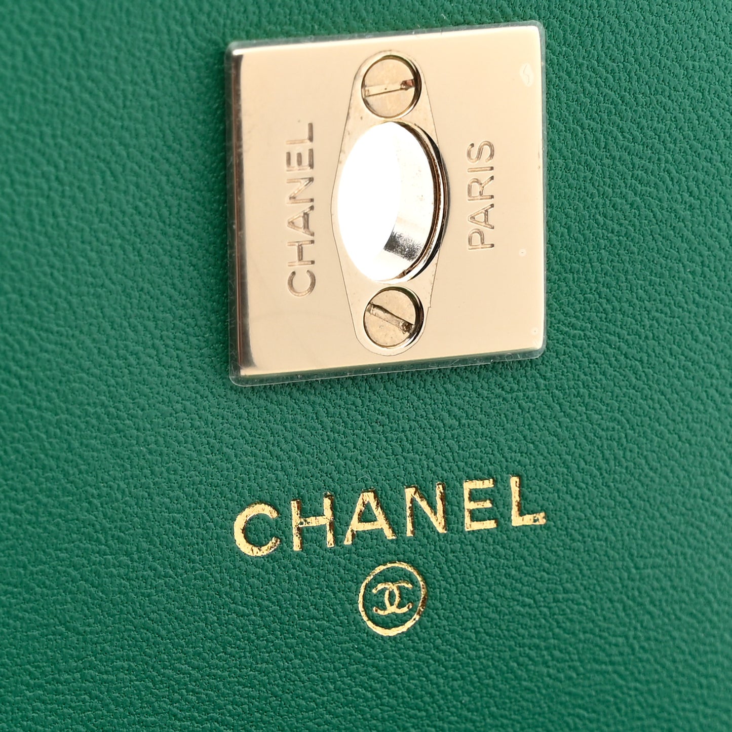 Lambskin Crystal Diamante Clutch With Chain Green