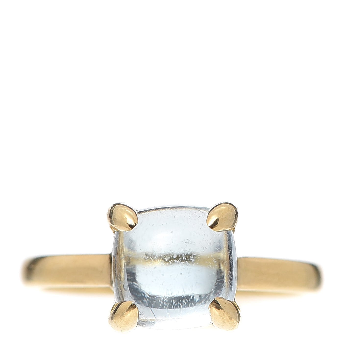 18K Yellow Gold Blue Topaz 7mm Paloma Picasso Sugar Stacks Ring 47 4.25