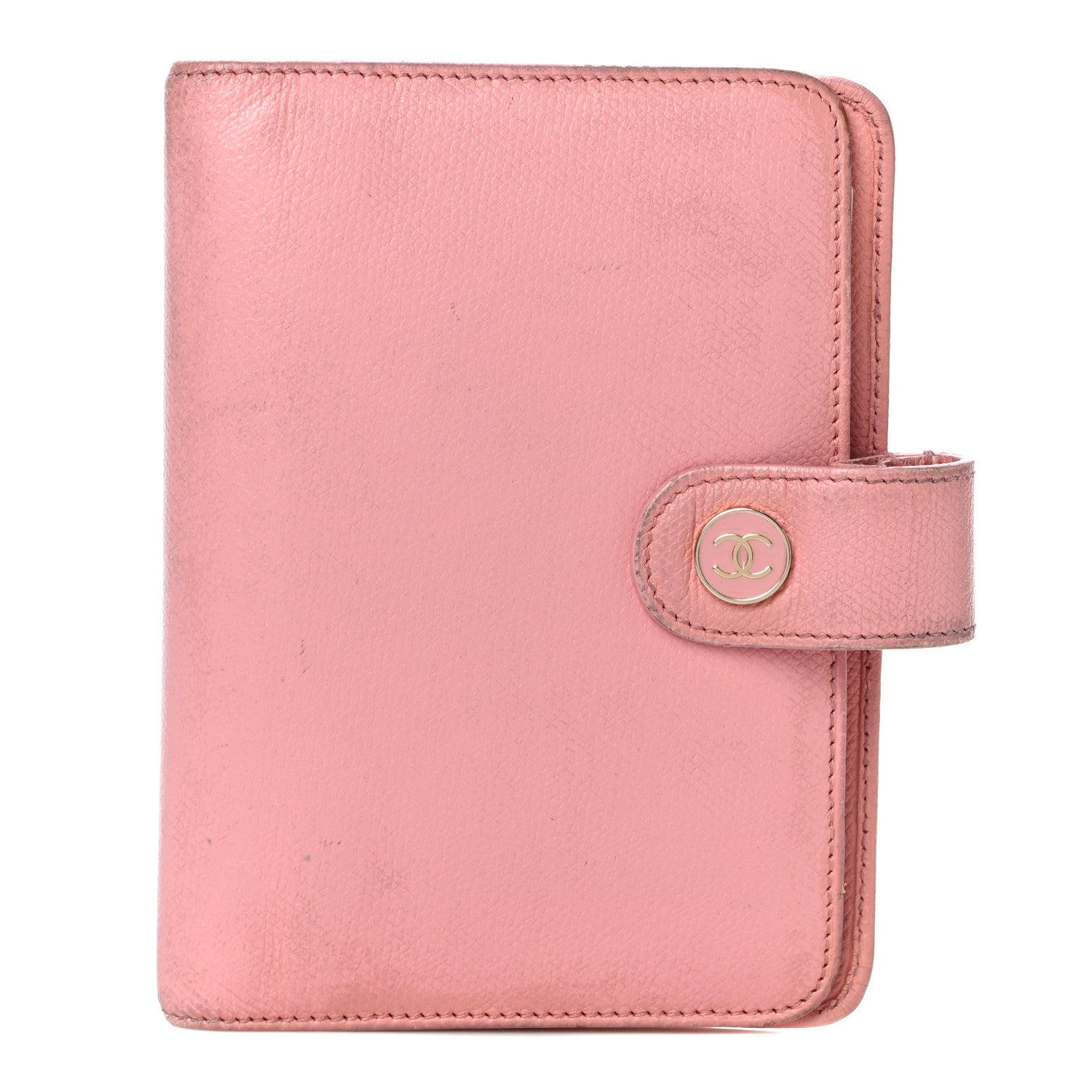 Chanel Grained Calfskin CC Button Pocket Agenda Cover Pink 1 of 28