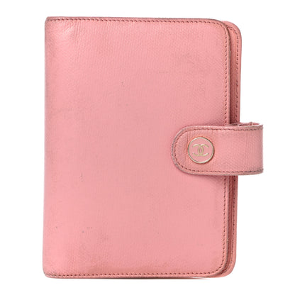 Chanel Grained Calfskin CC Button Pocket Agenda Cover Pink 1 of 28