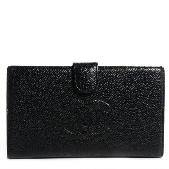 Chanel Caviar CC French Wallet Black 1 of 8