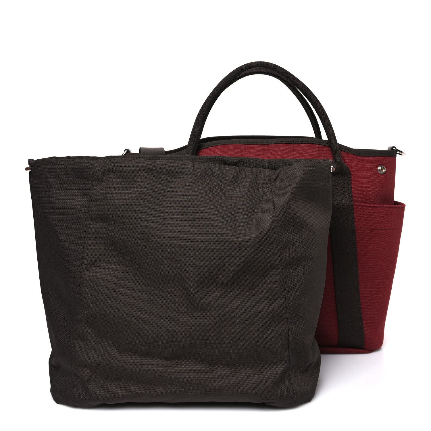 Hermes Toile Sac De Pansage Groom Rouge H Chocolate 3 of 11