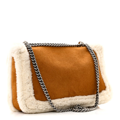 Gucci Suede Shearling Small Dionysus Bag Honey Beige Milk 3 of 10