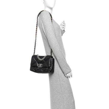 Chanel Lambskin Quilted Medium Chanel 19 Flap Black 2 of 13