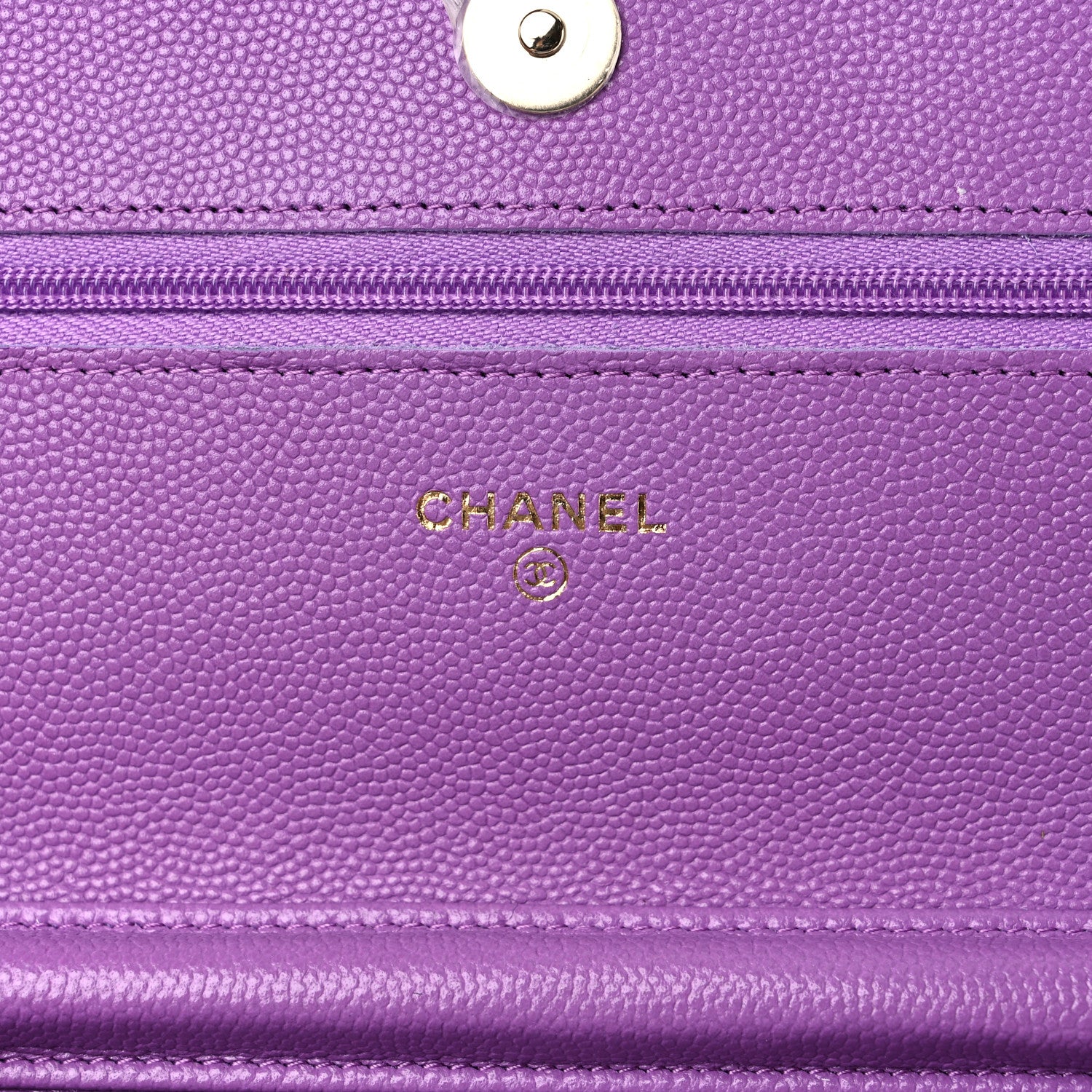 Chanel Caviar Quilted Wallet On Chain WOC Purple 6 of 11