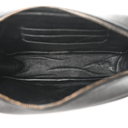 Saint Laurent Grain De Poudre Matelasse Monochrome Monogram Mini Lou Camera Bag Black 5 of 13