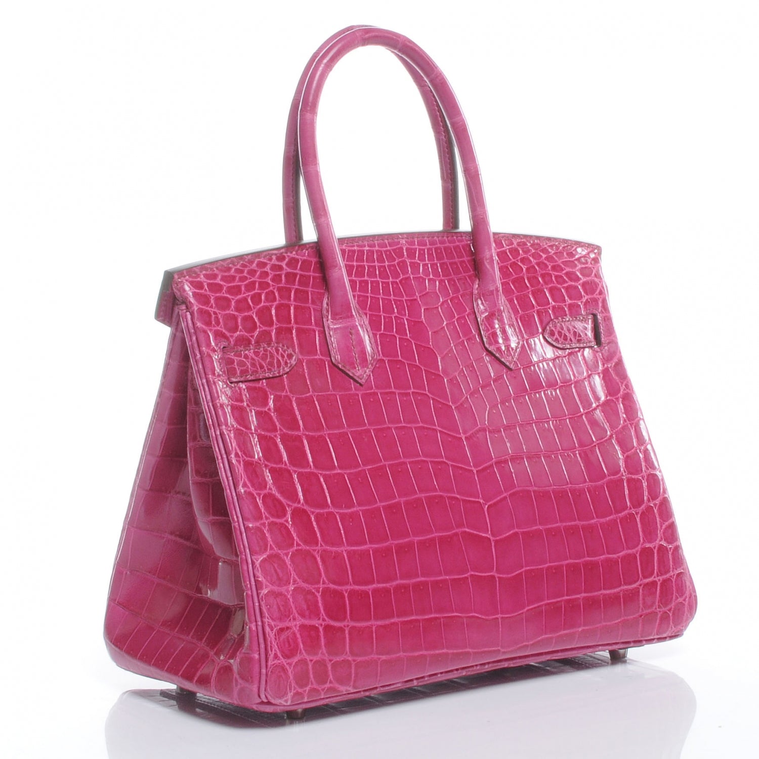 Hermes Niloticus Crocodile Birkin 30 Rose Tyrien 3 of 9