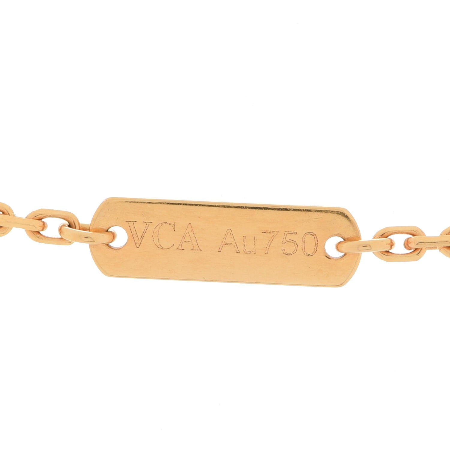 Van Cleef & Arpels 18K Yellow Gold Black Onyx Vintage Alhambra Pendant Necklace 4 of 5