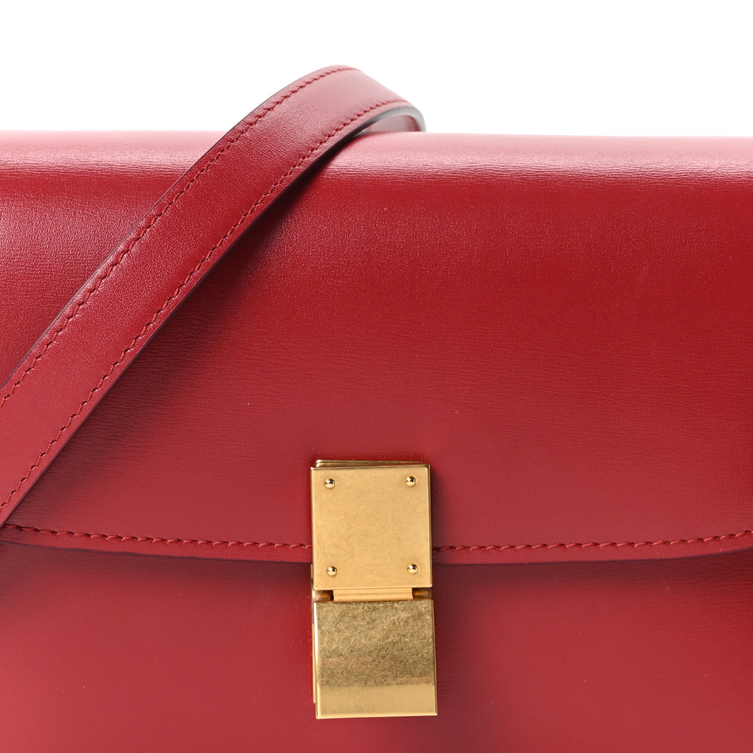 Celine Box Calfskin Teen Classic Box Flap Bag Red 8 of 10
