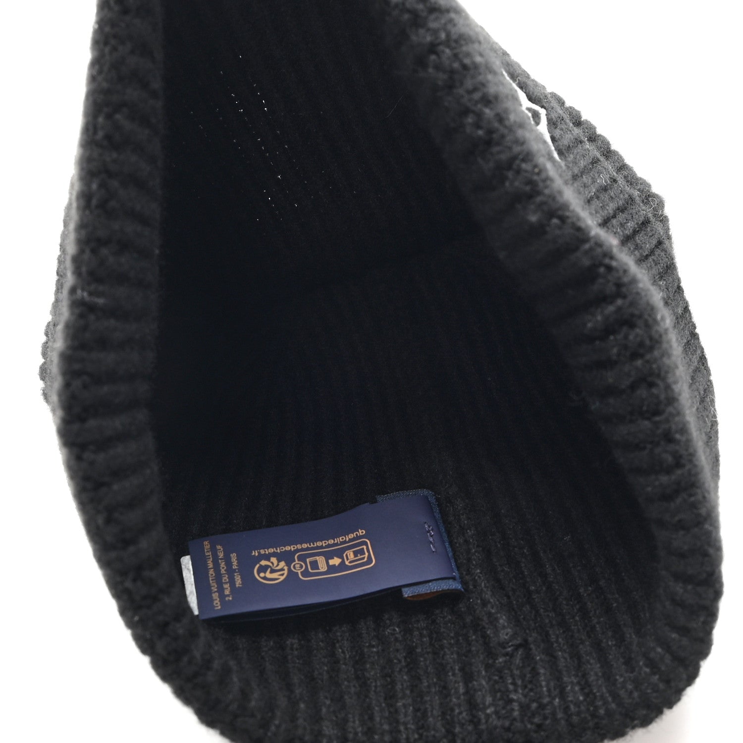 Louis Vuitton Cashmere Monogram LV Dual Beanie Black 4 of 5