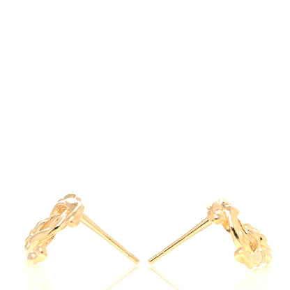 Chanel Metal Camellia CC Earrings Gold 3 of 5