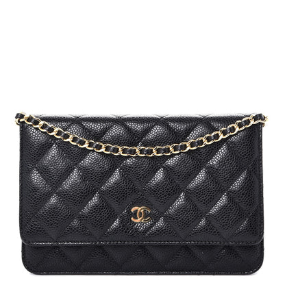 Chanel Caviar Quilted Wallet On Chain WOC Black 1 of 10