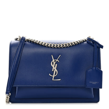 Saint Laurent Calfskin Medium Monogram Sunset Royal Blue 1 of 15