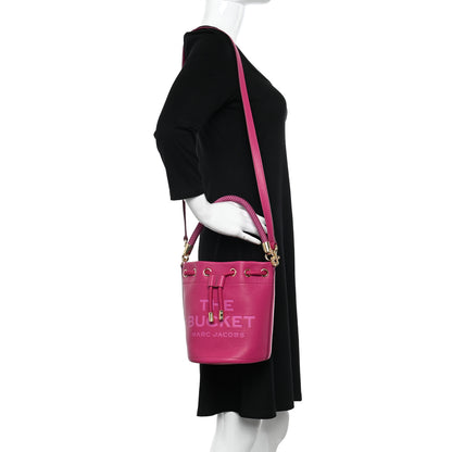 Marc Jacobs Grained Calfskin The Bucket Bag Lipstick Pink 2 of 11