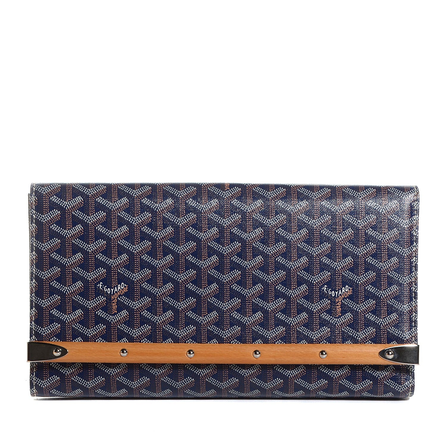 Goyard Goyardine Monte Carlo Bois Clutch Blue 1 of 8