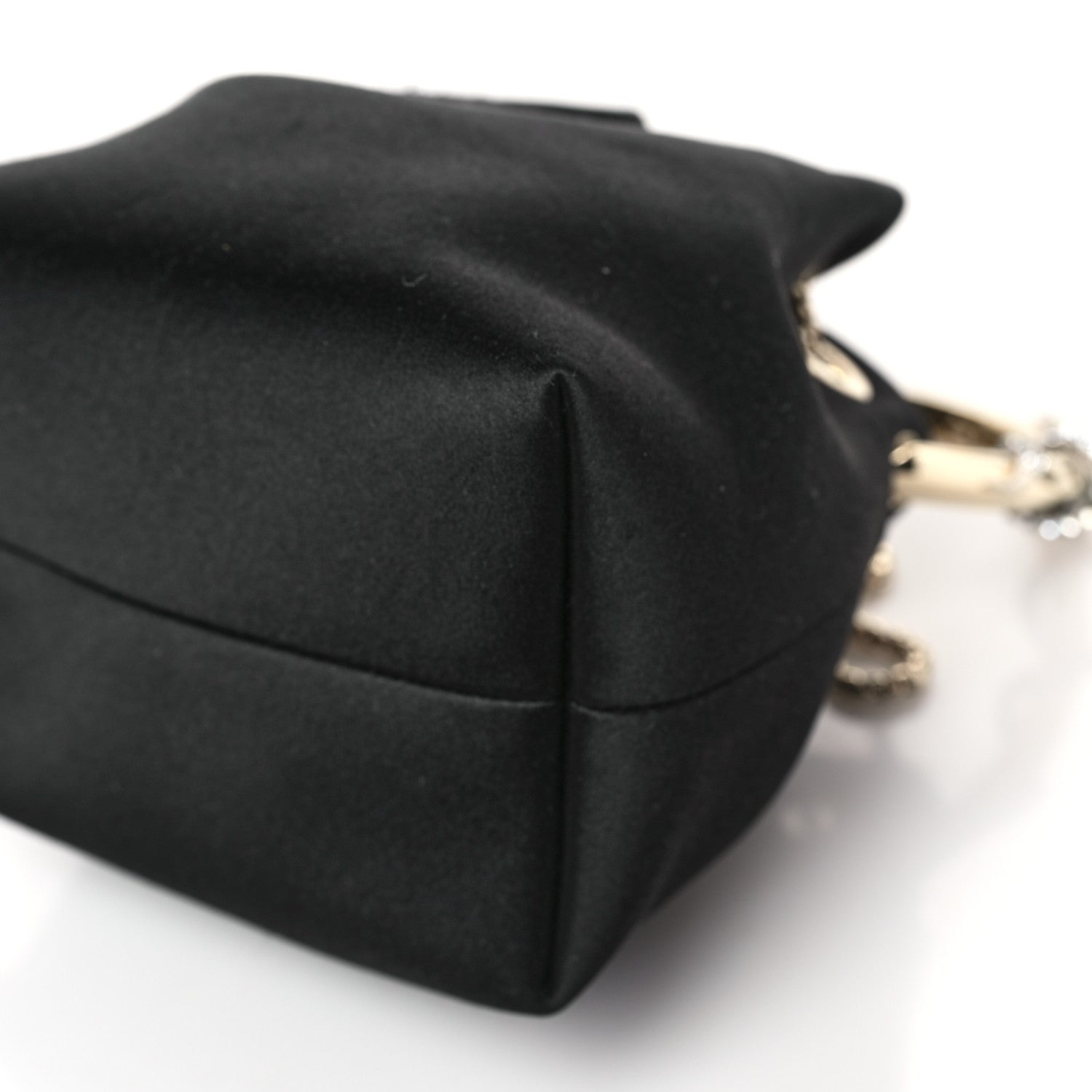 Jimmy Choo Satin Crystal Snake Embellished Bon Bon Bag Black 9 of 10