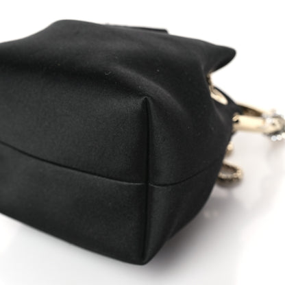 Jimmy Choo Satin Crystal Snake Embellished Bon Bon Bag Black 9 of 10