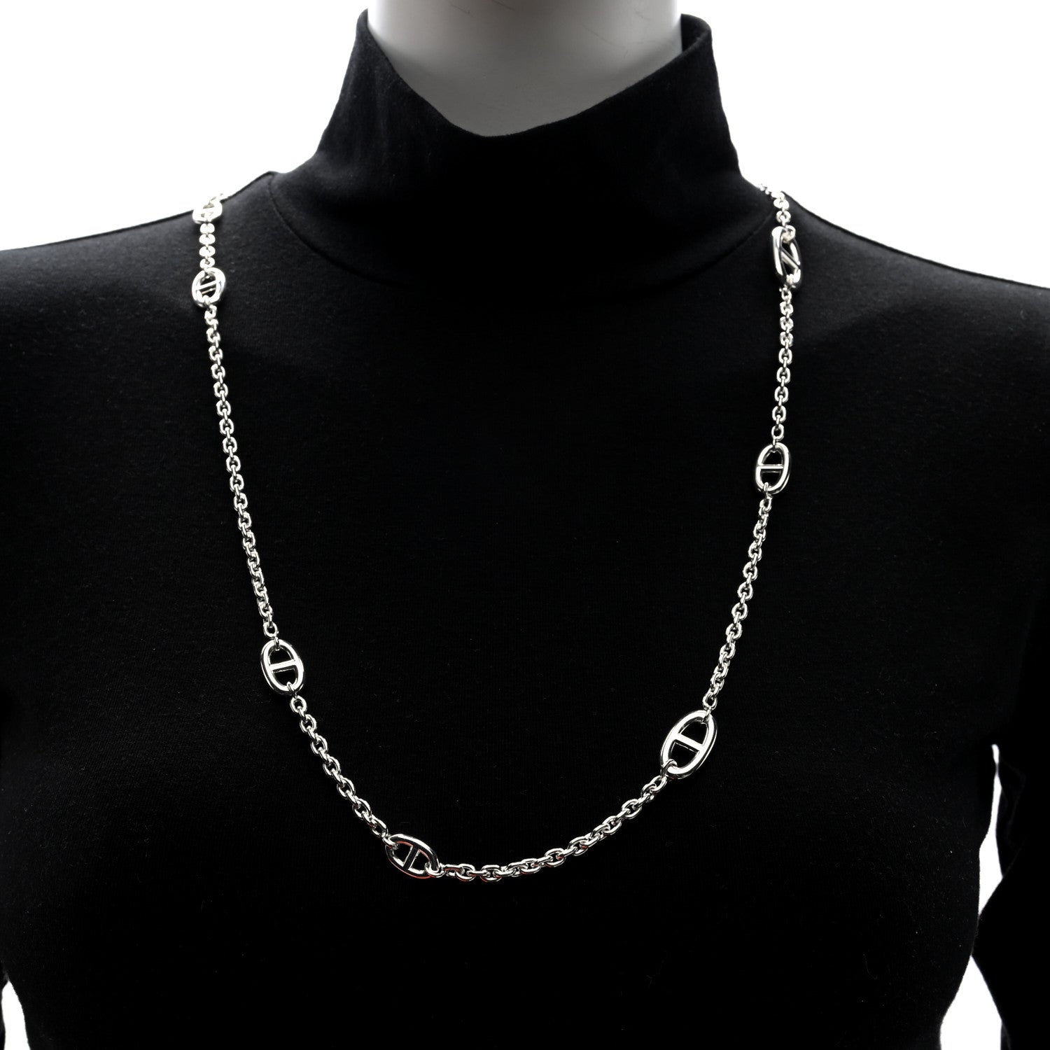 Hermes Sterling Silver Farandole Necklace 120 3 of 9