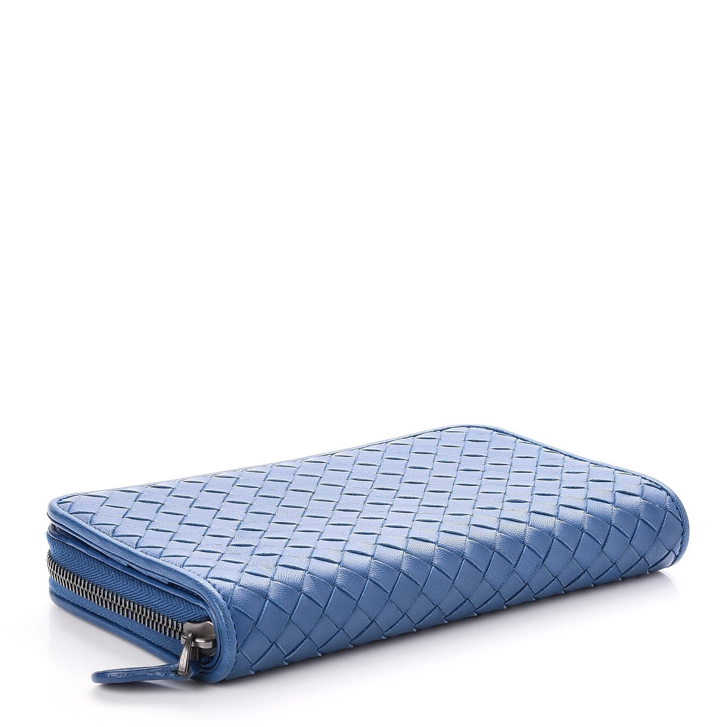 Nappa Intrecciato Zip Around Wallet Electrique
