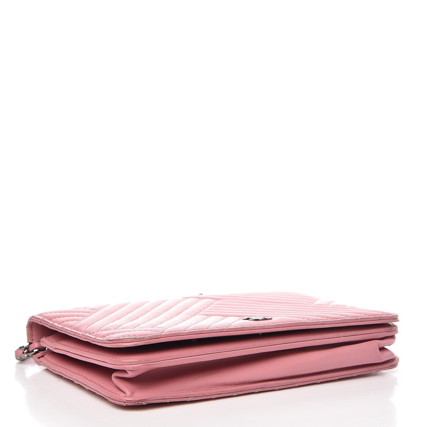 Chanel Lambskin Quilted Crossing Wallet on Chain WOC Pink 4 of 10