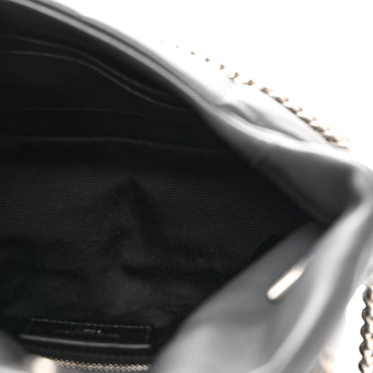 Saint Laurent Lambskin Quilted Toy Loulou Puffer Monogram Chain Satchel Storm 5 of 10