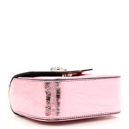 Versace Metallic Crackled Lambskin Mini La Medusa Bag Pink 4 of 11
