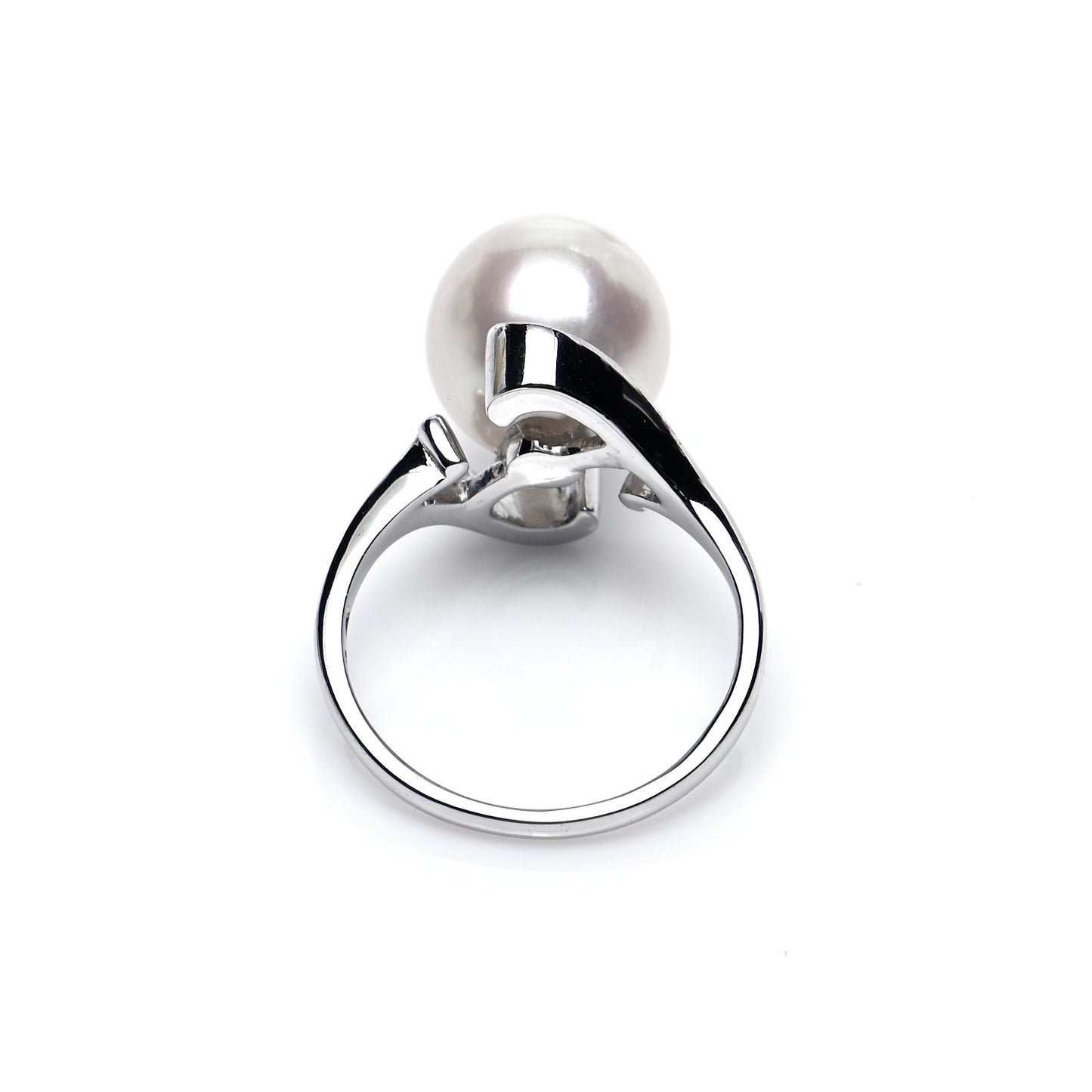 14K White Gold Akoya Pearl 9.5mm Ring 48 4.5