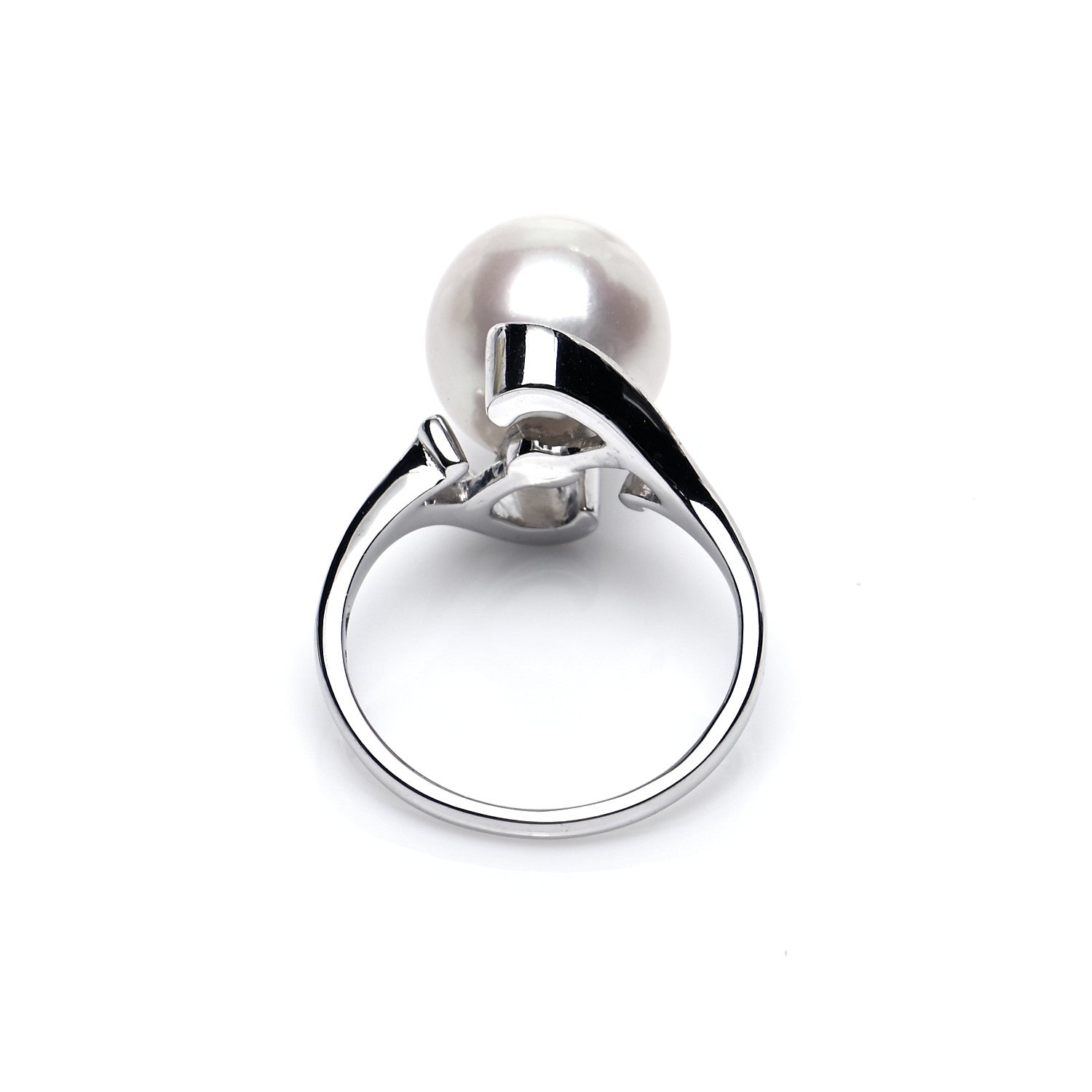 Mikimoto 14K White Gold Akoya Pearl 9.5mm Ring 48 4.5 4 of 5