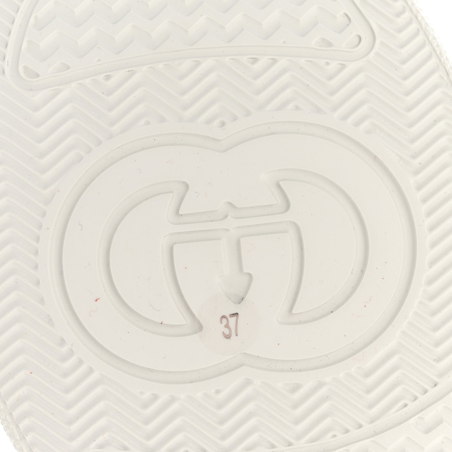 Gucci Calfskin GG Tennis Embossed Perforated Womens Platform 55mm Sneakers 37 Great White 7 of 11