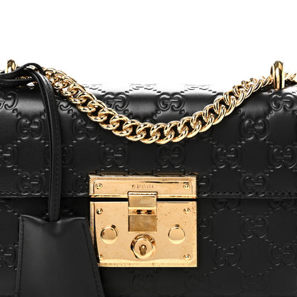 Gucci Guccissima Small Padlock Shoulder Bag Black 8 of 10