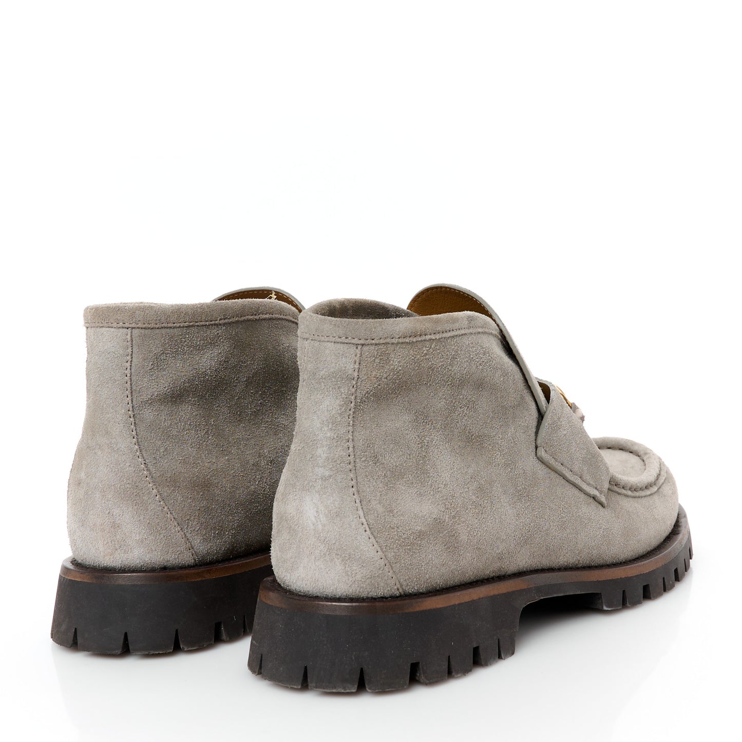 Suede Horsebit Ankle Boots 40 New Fango