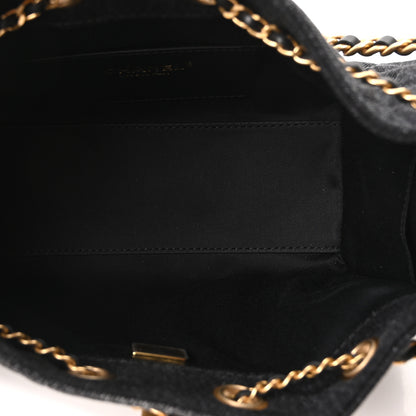 Chanel Washed Denim Quilted Mini Chanel 25 Handbag Black 8 of 19