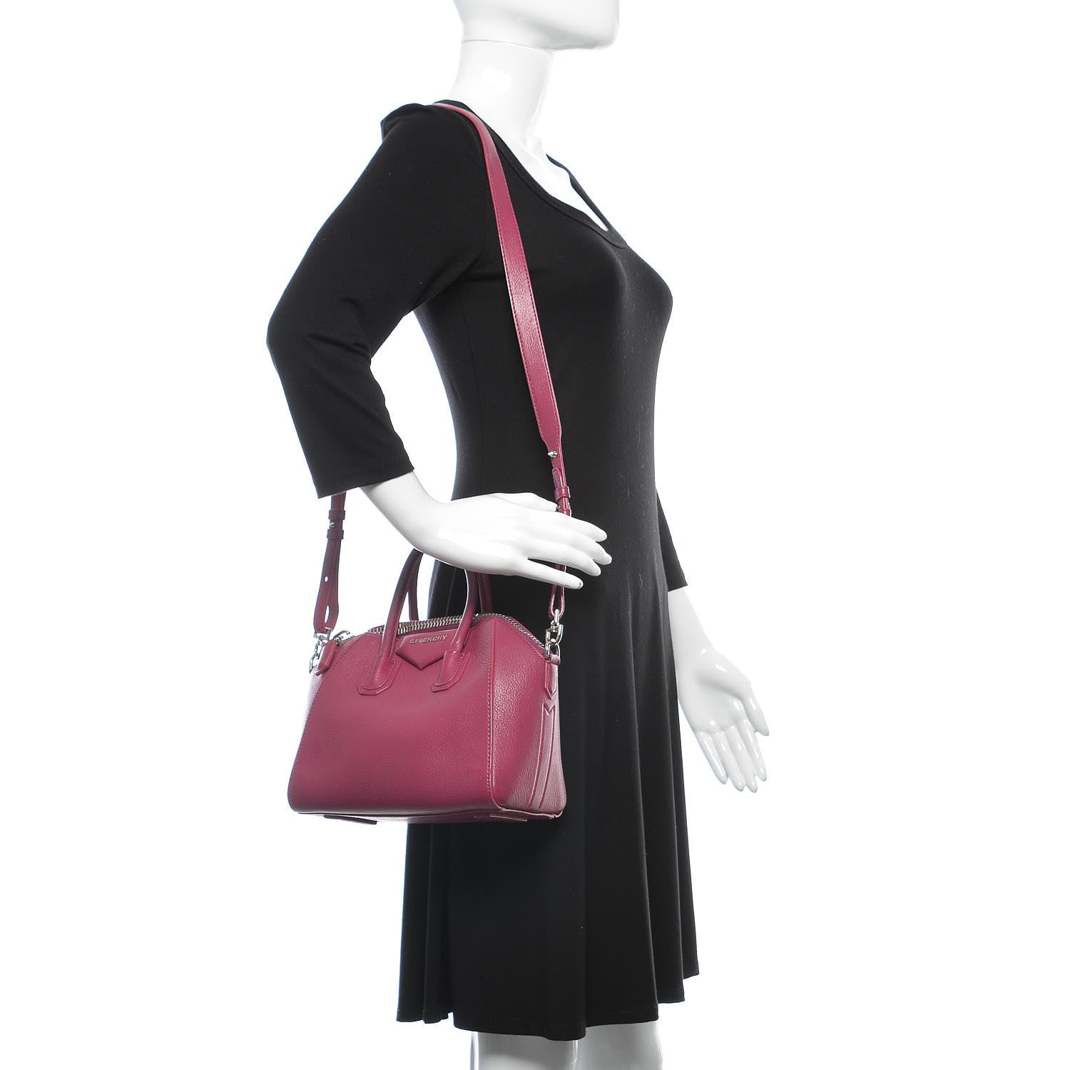 Givenchy Sugar Goatskin Mini Antigona Magenta 2 of 9